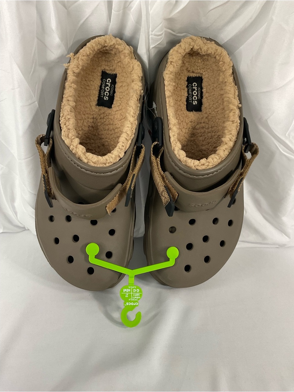 CROCS all terrain lined clog - M9/w11 Taupe with Beige Lining